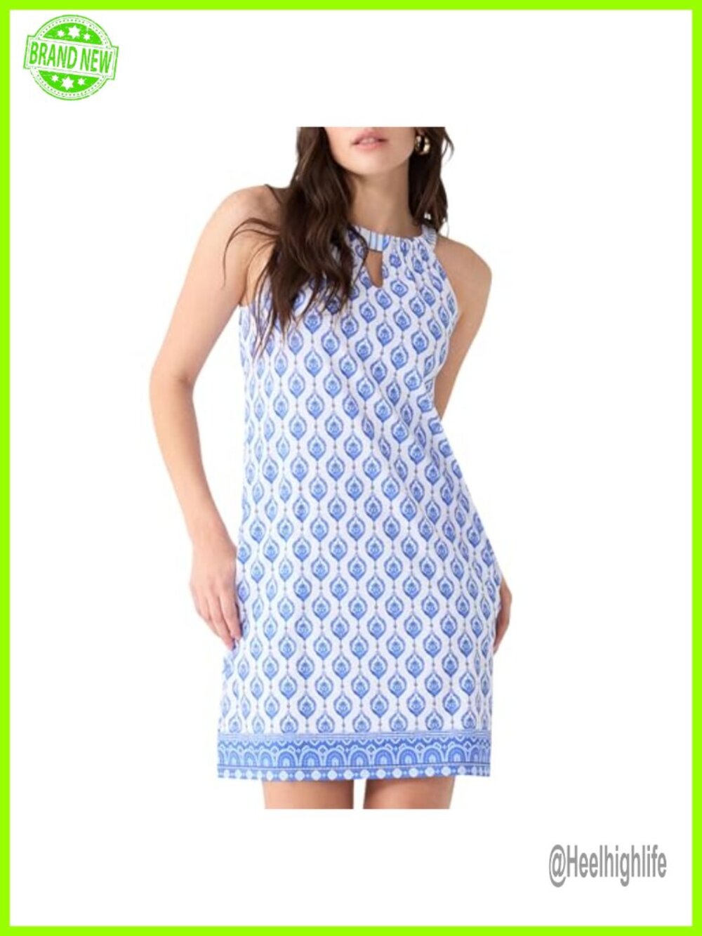 Sleeveless Halter Shift Dress UPF 50+ Sun Protective Cover-Up